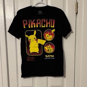 Pokemon Black Tee with Yellow Pikachu Design
